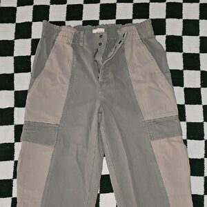 Two Toned(Tan And Green) Cargo Pants